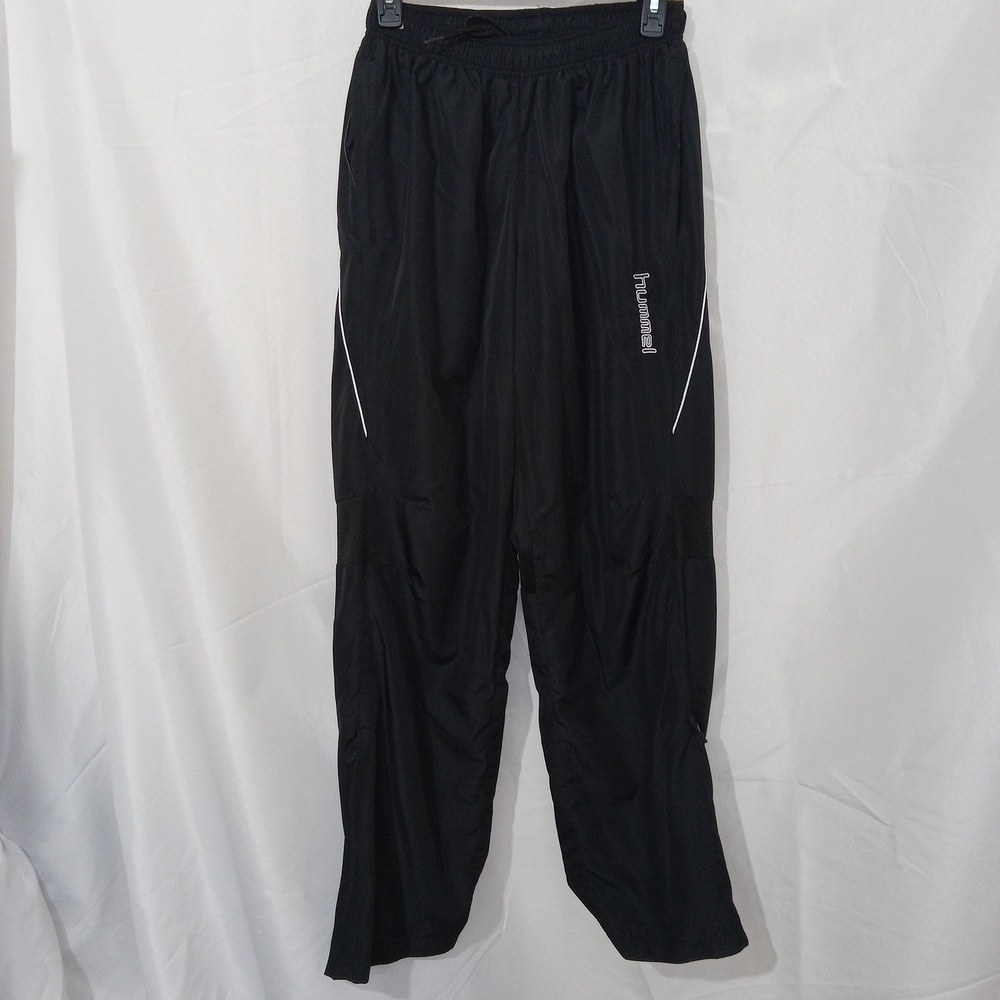 Hummel  2017 Training Pants Black Mens L Soccer Track Warm Up Zip Hem Sz Large